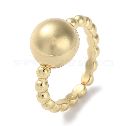 Латунное кольцо на палец для женщин с покрытием стойки RJEW-K247-07G-1