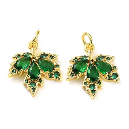 Подвески из латуни с покрытием из прозрачного кубического циркония KK-B078-02G18-02-1