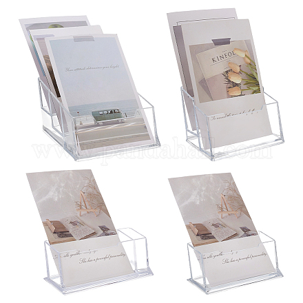 4шт. 4 стиля акриловый держатель для визиток ODIS-WR0001-08-1