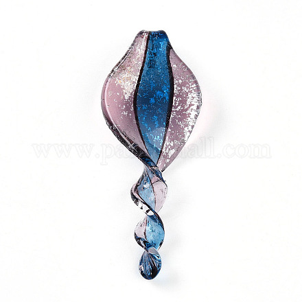 Ручной золотой песок Lampwork большие кулоны LAMP-T023-09D-1