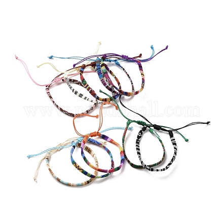 Ethnisches geflochtenes Tribal-Armband aus Baumwolle BJEW-A099-02-1