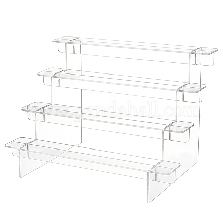 DELORIGIN 4-Tier Clear Acrylics Display Riser Shelf ODIS-WH0043-15B-1
