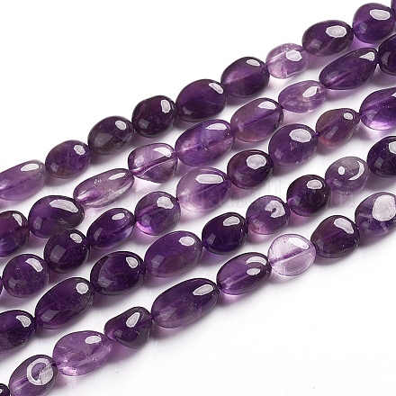 Natural Amethyst Beads Strands X-G-D0002-B33-1