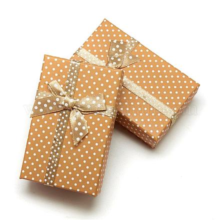 Cajas de collar de cartón con moño y esponja en el interior CBOX-R012-1-1