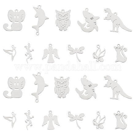 Unicraftale 22Pcs 11 Style 201 Stainless Steel Charms STAS-UN0023-63-1