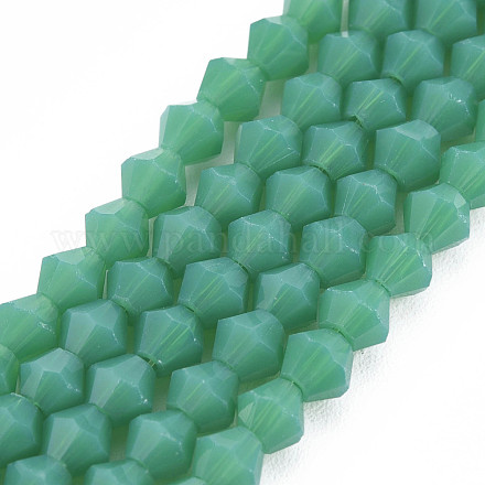 Opaque Solid Color Glass Beads Strands GLAA-Q080-4mm-B06-1