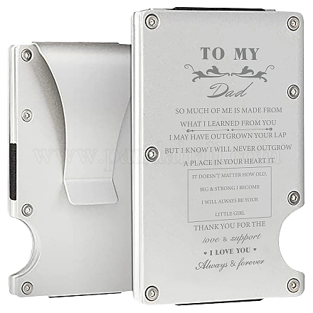 Porta badge in lega di alluminio AJEW-WH0276-006-1