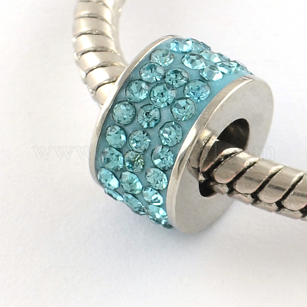 Chapelets de perle avec grand trou de colonne en 316 acier inoxydable STAS-R082-AA081-2-1