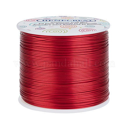 BENECREAT 18 Gauge/1mm Matte Jewelry Craft Wire 492 Feet/150m Tarnish Resistant Aluminum Wire for Chrismas Halloween Beading Sculpting Model Skeleton Making - Red AW-BC0001-1mm-16A-1