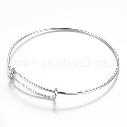 Bracelet extensible réglable en 304 acier inoxydable fabrication de bracelet X-BJEW-G515-02P-1