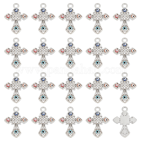 Wholesale SUNNYCLUE 1 Box 40Pcs Rosary Cross Crystal Rhinestone Charms Bulk  Cubic Zirconia Evil Eye Crucifix Cross Charms for Jewelry Making Hanging  Ornament Necklace Bracelet Keychain Earrings Supplies Adult 