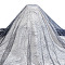 Halloween Theme Polyester Mesh Fabric, for Wedding Dress Garment Accessories, Spider Web Pattern, Black, 1720x0.1mm