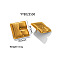 Fashionable Irregular 304 Stainless Steel Stud Earrings for Women, Golden, Square, 29.5x29.5mm