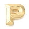 Rack Plating Brass Pendants, Long-Lasting Plated, Cadmium Free & Lead Free, Letter A~Z Charms, Letter P, 17.5x16x6mm, Hole: 3.5x2mm