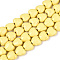 Synthetic Turquoise Beads Strands, Dyed, Heart, Champagne Yellow, 7.5~8x8~8.5x4.5~5mm, Hole: 1mm, about 51~52pcs/strand, 14.96~15.16 inch(38~38.5cm)