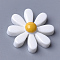 Resin Cabochons, Flower, Creamy White, 22~23x7~8mm