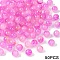 Glass Imitation Jade Beads, Round, with Gold Foil, Orchid, 10mm