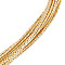 Brass Wire, Textured Round, Real 18K Gold Plated, 0.6mm