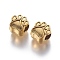 Tibetan Style European Beads, Cadmium Free & Nickel Free & Lead Free, Paw Print, Antique Golden, 11x11x8mm, Hole: 5mm