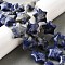 Natural Sodalite Beads Strands, with Seed Beads, Star, 20x21x10mm, Hole: 1.2mm, about 19pcs/strand, 15.59''~16.02''(39.6~40.7cm)