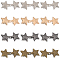 12Pcs 4 Colors Star Alloy Adjustable Jean Button Pins, Waist Tightener, Sewing Fasteners for Garment Accessories, Mixed Color, 20x42x12.5mm, 3pcs/color