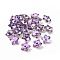 Electroplate Glass Charms, Faceted, Star, Plum, 13x13.5x7mm, Hole: 1.2mm