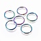 Ion Plating(IP) 304 Stainless Steel Split Key Rings, Rainbow Color, 25x3mm, Inner Diameter: 21mm