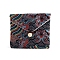 Cloth Cloud Print Jewelry Packaging Bags with Botton, Rectangle, Black, 8x9cm