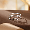 Twelve Constellations 925 Sterling Silver Finger Rings, Platinum, Leo, Inner Diameter: 16~19mm