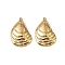 304 Stainless Steel Pendants, Shell Shape, Real 14K Gold Plated, 32.5x22.5x1.5mm, Hole: 1.8mm