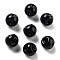 Acrylic Beads, Round Suzumaru Beads, Top Drilled, Black, 9x9x10mm, Hole: 2mm, about 92pcs/50g