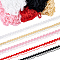 5Pcs 5 Colors Polyester Pleated Elastic Lace Ribbon, Wave Edge Ruffled Lace Trim, Clothes Accessories, Mixed Color, 15mm, 1pc/color, 5yards/pc