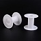 Plastic Empty Spools for Wire, Thread Bobbins, White, Bobbin: 28x58mm, Backplane: 65x60x2.5mm, Hole: 25.5mm