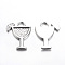 Tibetan Style Alloy Cocktail Pendants, Waitress Charms, Cadmium Free & Nickel Free & Lead Free, Margarita, Antique Silver, 17x14x2mm, Hole: 1.5mm