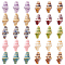 24Pcs 8 Colors Handmade Porcelain Beads, Conch, Bright Glazed Porcelain, Mixed Color, 20x10.5x10mm, Hole: 1.8mm, 3pcs/color