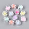 Transparent Plastic Beads, Bead in Bead, Rose, Mixed Color, 11x10.5x10mm, Hole: 2mm, about 1000pcs/500g