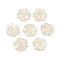Natural Trochus Shell Flower Charms, Floral White, 9.5~10x9~9.5x1.5~1.7mm, Hole: 1.2mm