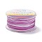 Segment Dyed Polyester Thread, Chinese Knotting Cord, Colorful, 1mm, about 54.68 yards(50m)/roll