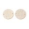 Brass Link Connectors, Long-Lasting Plated, Flat Round, Real 24K Gold Plated, 18x0.7mm, Hole: 1.2mm