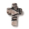 Synthetic Rhodonite Pendants, Religion Corss Charms, 26~26.5x17.5~18x6~6.5mm, Hole: 1.6mm