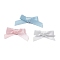 3Pcs Iron Flat Alligator Hair Clips, with Polyester Bowknot, Mixed Color, 25.5x40x8.5mm, 3pcs/set