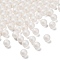 Frosted Plastic Imitation Pearl Beads, Round, White, 8mm, Hole: 1.4mm