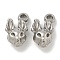 Anti-Tarnish 304 Stainless Steel Pendants, Rabbit Charm, Stainless Steel Color, 17.5x10x7mm, Hole: 1.7mm
