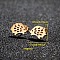 201 Stainless Steel Stud Earrings, Rose Gold, Hedgehog, 7x11mm