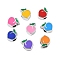 CCB Plastic European Beads, Large Hole Beads, Enamel Style, Peach, 14x11.5x7.5mm, Hole: 5mm