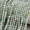 Natural Emerald Beads Strands, Round, Faceted, 3mm, Hole: 0.7mm, about 136pcs/strand, 14.96~15.35inch(38~39cm)