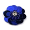 Flower Shape PVC Sequin/Paillette Beading Appliques, Sew on Ornament Accessories, for DIY Clothes, Bag, Shoes Decoration, Medium Blue, 29~30x6mm
