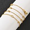 Brass Satellite Chains Necklaces for Women, with 304 Stainless Steel Lobster Clasp, Rack Plating, Lead Free & Cadmium Free, Long-Lasting Plated, Real 18K Gold Plated, 17.80 inch(45.2cm)