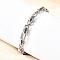 Non-Tarnish 304 Stainless Steel Oval & Infinity Link Chain Bracelets for Women, Stainless Steel Color, 7-1/4 inch(18.4cm).