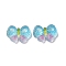 Transparent Epoxy Resin Decoden Cabochons, with Paillettes, Bowknot, Deep Sky Blue, 17.5x23x7.5mm
